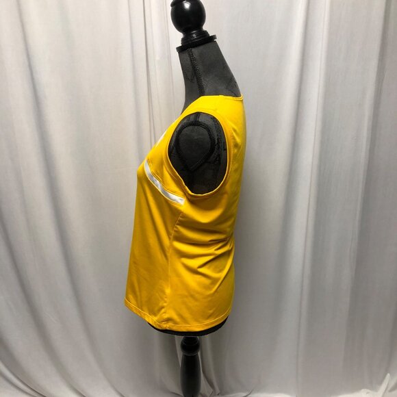 Nike Dri-Fit Athletic Top Womens Size Large Yellow Sleeveless Tank Workout - Picture 3 of 8